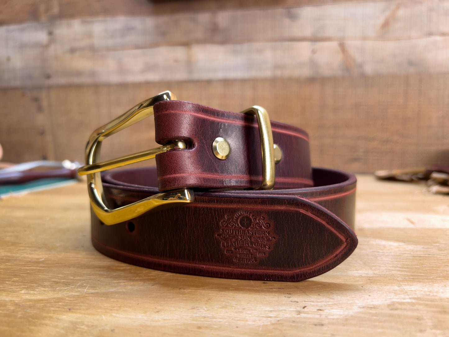 The Heritage Belt (Burgundy Latigo)